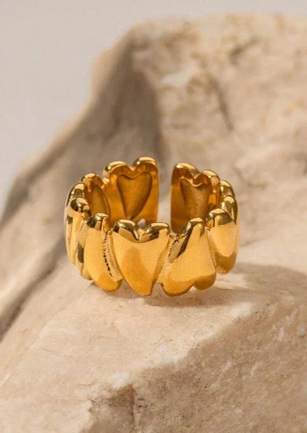Laylah - Wrap-Around Heart Ring - Luxurise Fashion - 
