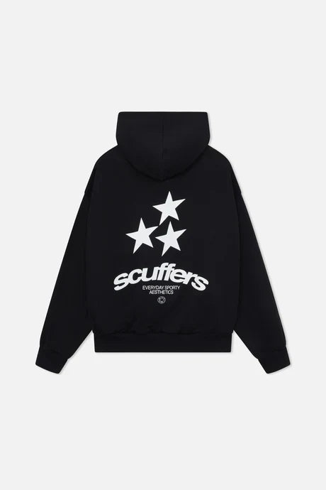 Triple stars Hoodie - BLACK - Luxurise Fashion - loungewear
