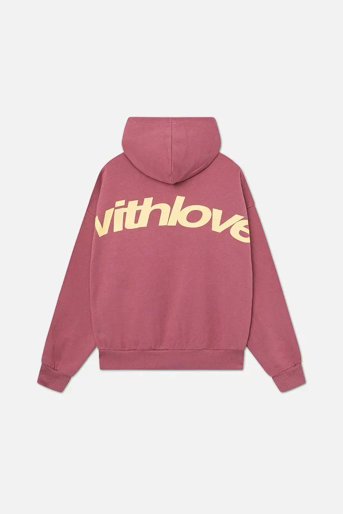 The viral "WITH LOVE" Hoodie Orange - Luxurise Fashion - loungewear
