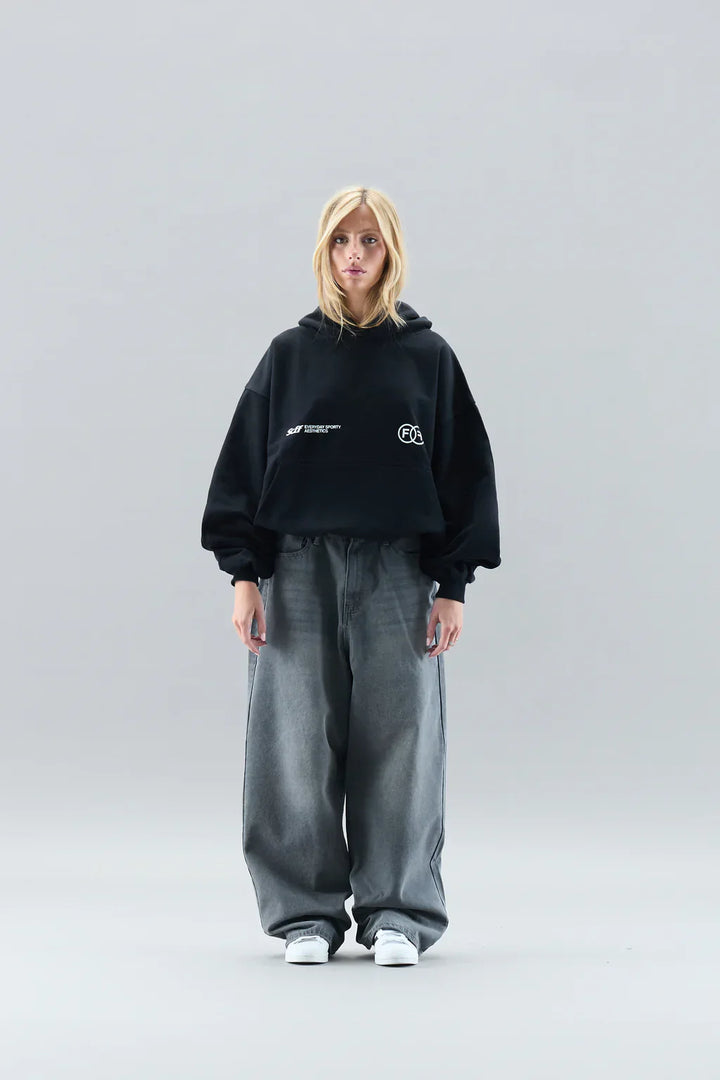 Triple stars Hoodie - BLACK - Luxurise Fashion - loungewear