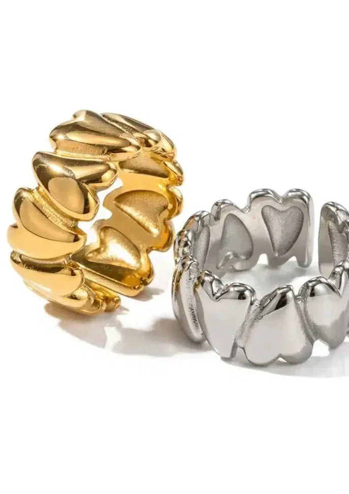 Laylah - Wrap-Around Heart Ring - Luxurise Fashion - 