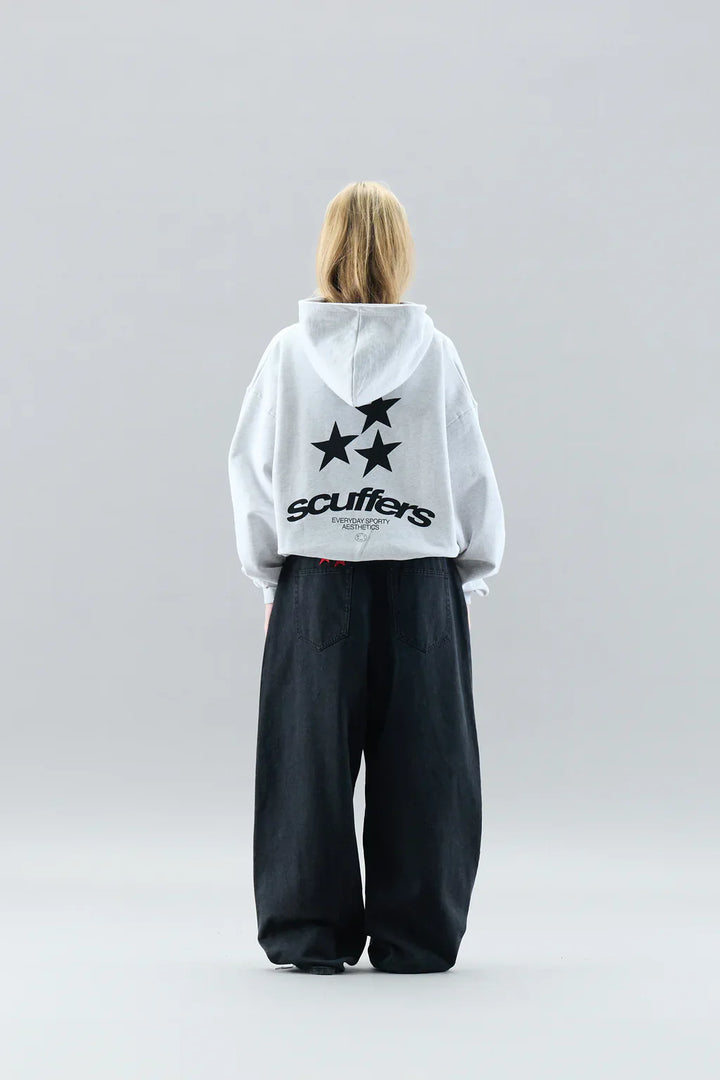 Triple stars Hoodie - BLACK - Luxurise Fashion - loungewear