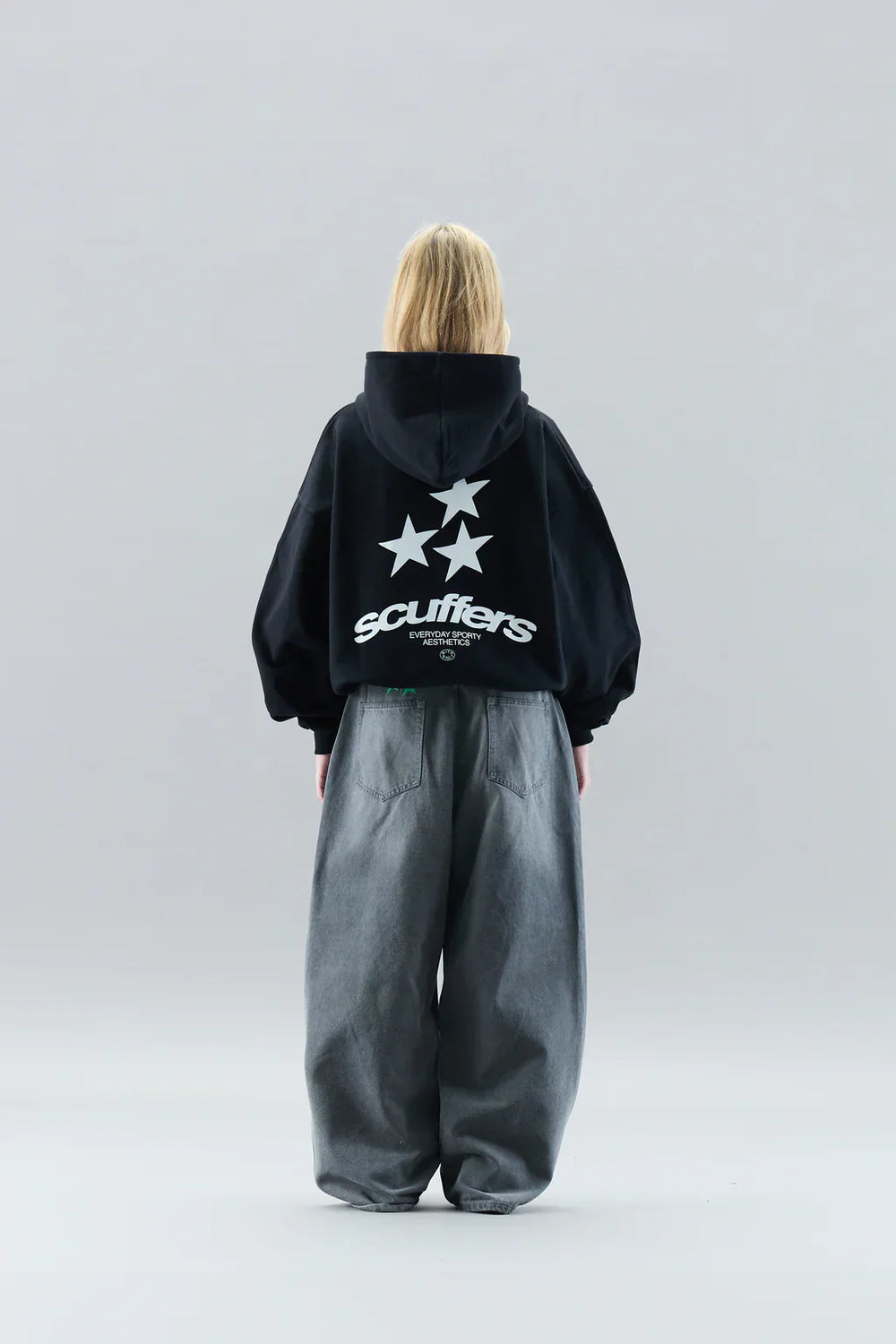 Triple stars Hoodie - BLACK - Luxurise Fashion - loungewear