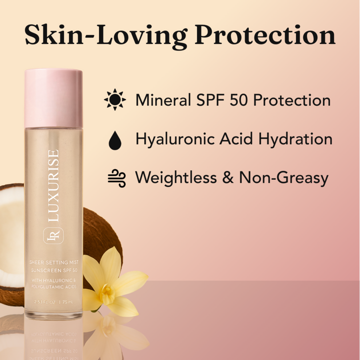 Luxe Sunglow | SPF 50 Sheer Setting Mist - Luxurise Fashion - 