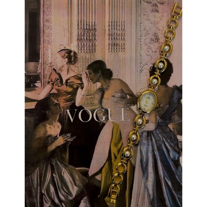 Celina | Pearl Gold Vintage Watch - Luxurise Fashion - 