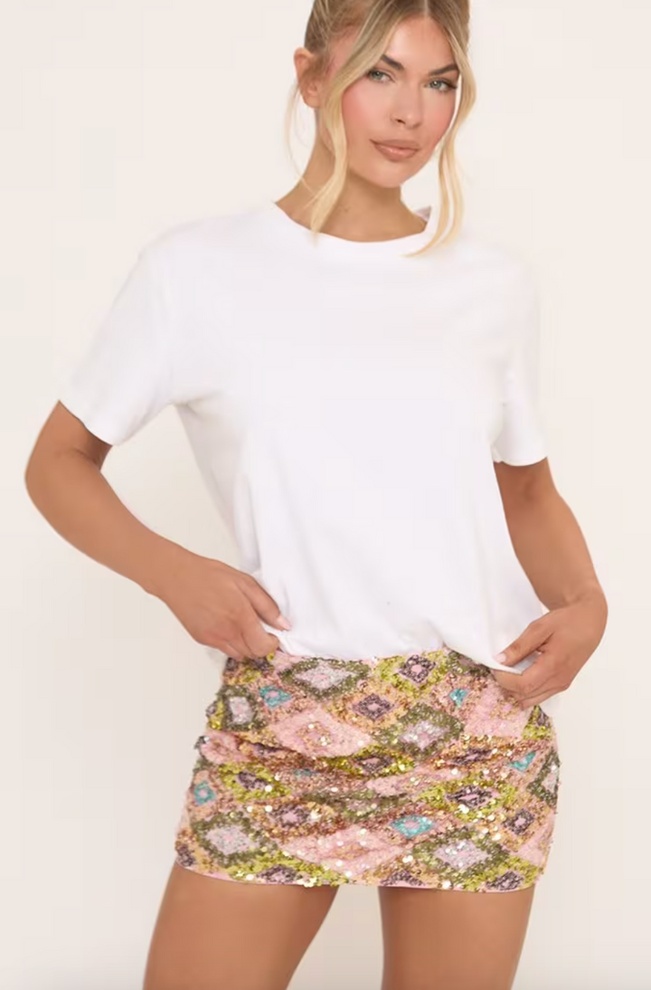 Katy | Sequin Mini Skirt Festival Ready - Luxurise Fashion - 