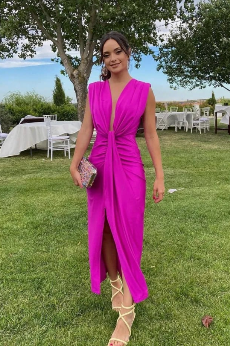 Angela | Capri Drape Dress - Luxurise Fashion - 